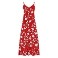 thumbnail image 5 of Rciityk Women's Floral Print V Neck Spaghetti Strap Sleeveless Maxi Dress, Size S, 5 of 5