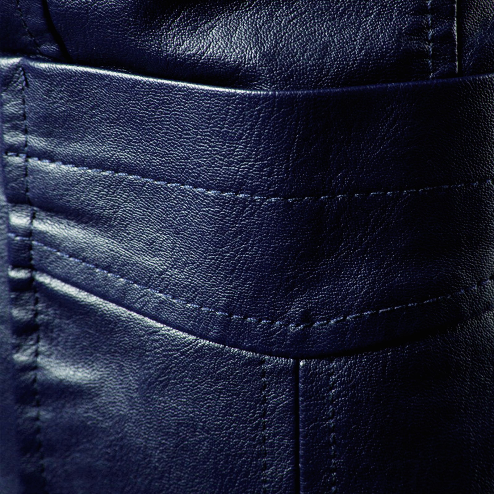 YLSDY Men's Faux Leather Blazer Jacket Slim Fit Button Up Long Sleeve Business Wedding Party Coat Dark Blue XXXXL