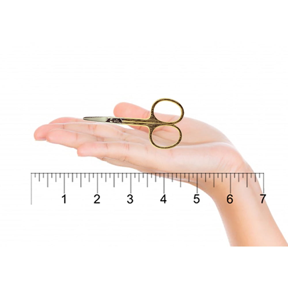 3" Gold Plated Rounded Tip Baby Scissors