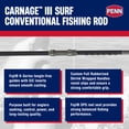 thumbnail image 2 of PENN Carnage III Conventional Surf Rod, 10' Fishing Pole, Medium Power, 2 of 10