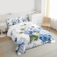thumbnail image 3 of Homewish Rustic Hydrangea Full Size Comforter Sets,Country Plant Bedding Comforter Set,Blue Green White Bedding Sets For Girls Kids,Ultra Soft Home Decor Reversible,3 Pieces, 3 of 8