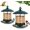Green, variant on Metal Bird Feeders for Outdoors Hanging, Weather Resistant Wild Bird Feeder with 360 Degree Feeding Tray, Black