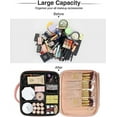 thumbnail image 4 of Makeup Bag, Travel Cosmetic Storage Box, Professional Makeup Artist Storage with Adjustable Dividers Pink, 4 of 6