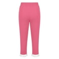 thumbnail image 6 of qolati Girls Capri Leggings Lace Cutout Yoga Capris Stretchy High Waist Athletic Yoga Cropped Pants Lounge Pajams Pants Pink 5 Years, 6 of 8