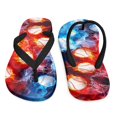 thumbnail image 7 of Psesaysky Girls Classic Non Slip Beach Sandals Water Flame Baseball Print Casual Flip Flop Surfer Boy Girl Size 10, 7 of 7
