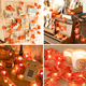 thumbnail image 3 of Laklulu Guirnalda de hojas de arce de otoño, luces de hadas, cadena de luces impermeables para decoración de Halloween de Acción de Gracias, 3 of 5