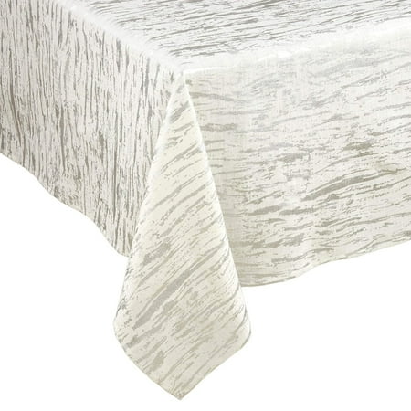 

Fennco Styles Distressed Metallic Foil Design Cotton Table Linen