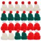 thumbnail image 3 of 24 mini sombreros navideños para muñecas, gorros de Papá Noel tejidos en miniatura, gorros navideños tejidos en miniatura coloridos, decoraciones, 3 of 7