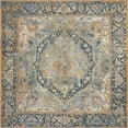 thumbnail image 2 of Unique Loom Outdoor Traditional Collection Area Rug - Nosara (6'  Square Blue/Light Blue), 2 of 8
