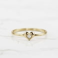 thumbnail image 5 of HeartsAndYou Dainty Minimalist Engagement Ring for Women 0.09ct Round Cut Moissanite 18k Yellow Gold Over Silver For Women Stylish, 5 of 9