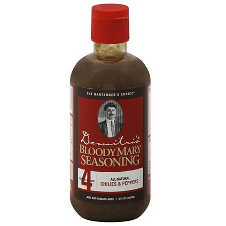 Demitri's Chilies & Peppers Bloody Mary Seasoning, 8 fl oz, (Pack of 6)