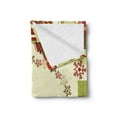 thumbnail image 2 of New Year Soft Flannel Fleece Throw Blanket, Star Shaped Snowflakes with Ornamental Boxes Abstract Christmas, Cozy Plush for Indoor and Outdoor Use, 60" x 80", Green Brown Pale Green, by Ambesonne, 2 of 5