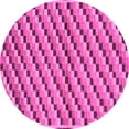 thumbnail image 1 of Ahgly Company Indoor Round Checkered Pink Modern Area Rugs, 7' Round, 1 of 4