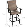 thumbnail image 4 of Outdoor Patio Chairs Set of 2 with Swivel and Armrests / Comfortable Seating for Balcony Enjoyment, 4 of 4