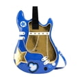 thumbnail image 1 of Mochila con forma de guitarra, cuero de PU de moda para vacaciones, viajes, compras, fiesta de trabajo Azul oscuro, 1 of 8