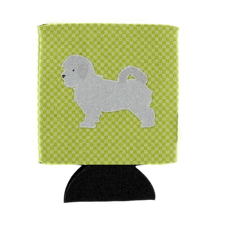 

Carolines Treasures BB3836CC Maltese Checkerboard Green Can or Bottle Hugger Can Hugger multicolor