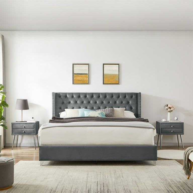 Walmart bed on sale slats queen