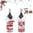 thumbnail image 1 of Christmas Wine Bottle Cover, 2 Pcs Christmas Wine Bottle Cover, Christmas Decoration Bags for Bottles, Christmas Wine Gift Bags, for Dressing Up Wine, 1 of 5
