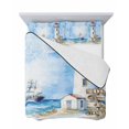 thumbnail image 7 of Nautical Blue Twin Size Down Alternative Comforter, Lightweight Comforter Quilt Bedding Set with Pillow Shams Lighthouse Ocean Sailboat Summer Painting All Seasons Bed Comforter Duvet Insert 68"x86", 7 of 7