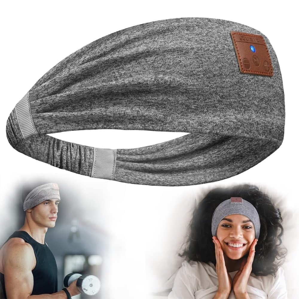 Sleep Headphones, 2024 Version Bluetooth Headband Headphones with HD Speakers and Mic, Perfect for Side Sleepers Sleeping Calling Jogging Yoga Workout Gift Ideas-Unisex