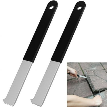 2Pcs Paver Puller, Paver Extractor Tool with Joint Scraper Mini Teeth & Gripper Slots, Paver Removal Tool for Garden
