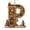 P, variant on Christmas Letter Ornament, 3.15 x 1.97in Gingerbread House Initial Hanging Decoration, Acrylic A-Z Choice for Christmas Tree, Wreath, Stocking and Holiday Gift