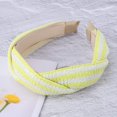 thumbnail image 6 of Unique Bargains 1 Pc Exquisite Personalized Straw Braid Headband Yellow, 6 of 6