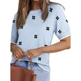 thumbnail image 5 of Zeagoo Womens Summer Sweater Short Sleeve Crew Neck Loose Fit Soft Lightweight Casual Pullover Tops Trendy Outfits, 5 of 5