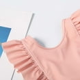thumbnail image 5 of WUXIAN Children Baby Girls 1pc Beach Swimsuit With Ruffled Trim Solid Color Swimsuit Lovely Baby Beachwear, 5 of 5