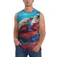 thumbnail image 1 of Balery Colorful Ocean Sea Turtle Camisetas sin mangas para hombre, absorbe la humedad y protege contra el mal olor.-X-Large, 1 of 7