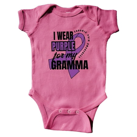 

Inktastic Chronic Pain I Wear Purple For My Gramma Gift Baby Boy or Baby Girl Bodysuit