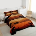thumbnail image 3 of Homewish Female Men Women Wildlife Elephant Giraffe Bedding Comforter Set 2pcs,African Savanna Twin Comforter Sets Microfiber,Animal Migration Breathable Bedding Set,Super Cozy Room Decor, 3 of 8