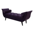 thumbnail image 1 of Pemberly Row Contemporary Tufted Flared Arm Entryway Bench Purple, 1 of 11