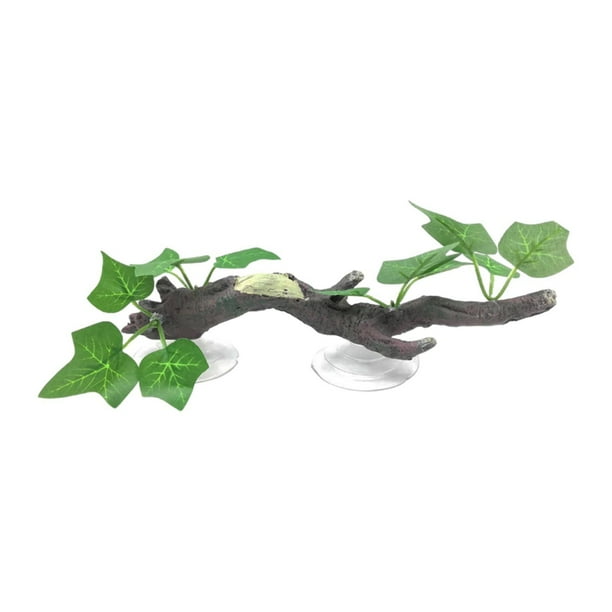 Decoración de ramas de árboles para trepar Reptiles Plantas Terrario Acuario Geckos Serpiente Cangrejo Hábitat Decoración de hábitat Rama de esquina hiedra