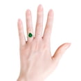thumbnail image 4 of ANGARA Lab Grown 4.14 Ct Pear-Shaped Emerald Halo Engagement Ring for Women in 14K Yellow Gold (Size-12x10mm) | May Birthstone, Birthday, Anniversary, Jewelry Gift for Women | Lab-Grown Emerald Ring, 4 of 8