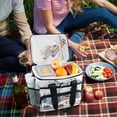 thumbnail image 5 of FORMRS Insulated Cooler Bag 24 Cans Capacity Soft Leakproof Lunch Box with Side Pockets, Winter Village, 5 of 7