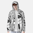 thumbnail image 2 of Balery Floral Sugar Skull Portrait Sudadera ligera de manga larga con capucha y protección solar UPF 50+ para hombre y mujer, ideal para pesca y running-X-Large, 2 of 7