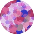 thumbnail image 1 of Ahgly Tapis Rond Lavable en Machine Intérieur Transitionnel Violet Violet, 5 Pieds Rond, 1 of 7