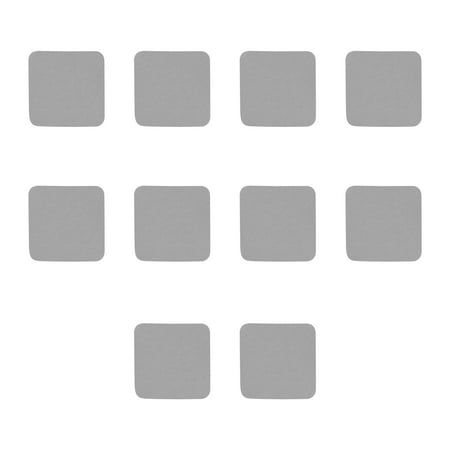 

10 Squared Foam Coasters Pack 4 inch - PU Foam Foldable - Grey