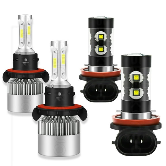 For Nissan Sentra 2004-2012 4x LED Headlight Fog Light Bulbs Conversion Kit
