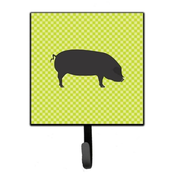 Devon Large Black Pig Green Leash or Key Holder