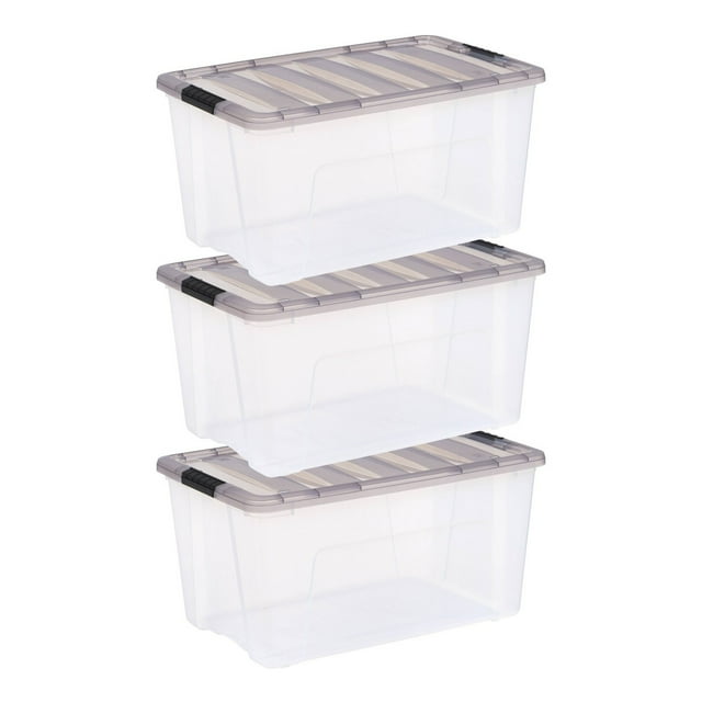 Stack and Pull Plastic Storage Bin
