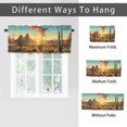 thumbnail image 6 of Boho Western Valance Rod Pocket Window Curtain for Kitchen Southwestern Mountain Cactus Floral Tropical Plant Window Valance for Bedroom Bathroom Living Room Dining Room 54 by 18 in, 1 Panel, 6 of 6