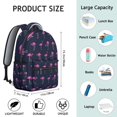 thumbnail image 6 of "Flamingo Print Backpack for School - Trendy & Waterproof Bookbag for College, High School & Work, Roomy Laptop Bag, Cute Gift for Her or Him", 6 of 6