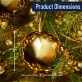 thumbnail image 6 of Elf Stor 4Pcs Christmas Ornaments Set - 3” Brass Shatterproof Ornaments, 6 of 6
