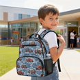 thumbnail image 4 of Jeiento Tractor 13.5" Kids Outdoor Backpack, Anti-scratch Preschool Bookbag with Side Mesh Pocket, Dual Carry Stylish Toddler Bag for Picnic Camping Kindergarten Use, 4 of 7