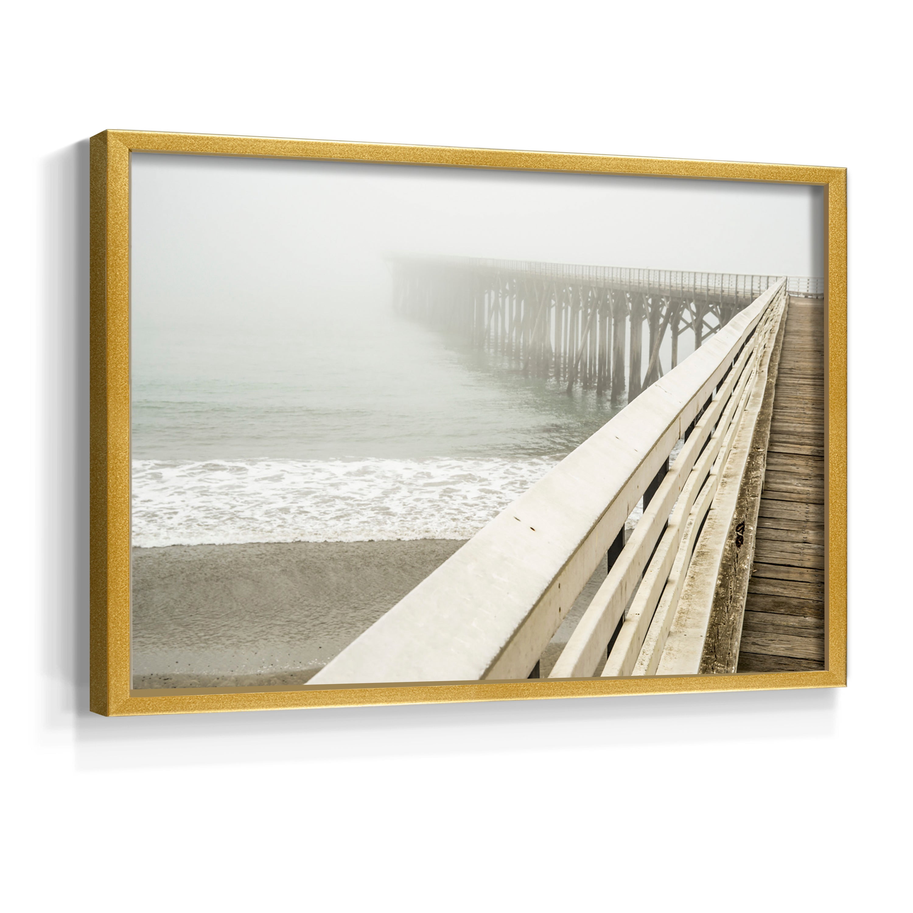 San Simeon Wharf by Danita Delimont - Restickable Framed Giclée Print
