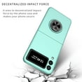 thumbnail image 2 of Dteck with Samsung Galaxy Z Flip 3 Ring Holder Case Heavy Duty Rubber Bumper Non-Slip Grip Magnetic Kicstand Hybrid Shockproof Slim Thin Protection Phone Case for Galaxy z flip 3 5G,Skyblue, 2 of 9