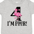 thumbnail image 4 of Inktastic 4th Birthday Flamingo Girls Toddler T-Shirt, 4 of 5