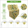 thumbnail image 5 of Yellow Lemon Stripes Table Runner Linen Burlap Table Runner 72 Inches Long Summer Spring Fruit Flowers Leaves Dresser Scarves for Kitchen Island Coffee Dining Party Wedding Holiday Decor 18"x72", 5 of 8
